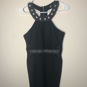 Black dress detailed collar